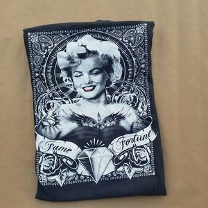 VINTAGE MARILYN MONROE TSHIRT TEE BLACK | Size M